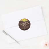 Sticker rond classique mariage de automne Favorise (Enveloppe)
