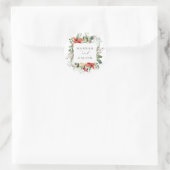Sticker rond classique Mariage de l'hiver Foliage (Sac)