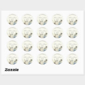 Sticker rond classique Mariage de romance (Feuille)