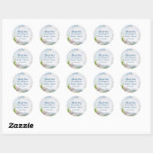 Sticker rond classique Mariage Dune Beach (Feuille)