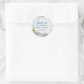 Sticker rond classique Mariage Dune Beach (Sac)