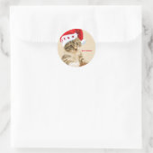 Sticker rond classique Mele Kalikimaka (Sac)