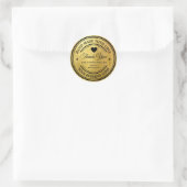 Sticker rond classique Merci (Sac)