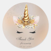 Sticker rond classique Merci (Devant)