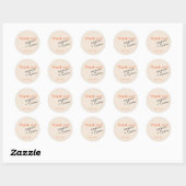 Sticker rond classique Merci de script (Feuille)