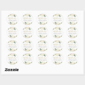 Sticker rond classique Mi Bautizo (Feuille)