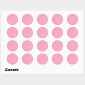 Sticker Rond Classique Modèle à tendance Blank Rose (Feuille)