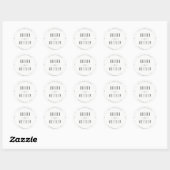 Sticker Rond Classique moderne | Mariage noir et blanc (Feuille)