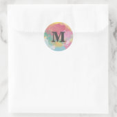 Sticker rond classique Monogramme (Sac)