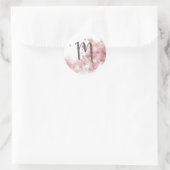 Sticker rond classique Monogramme (Sac)