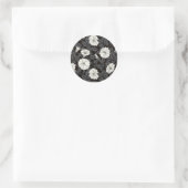 Sticker rond classique Moonflowers (Sac)