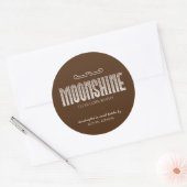 Sticker rond classique Moonshine (Enveloppe)