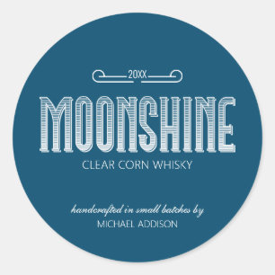 Sticker rond classique Moonshine