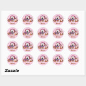 Sticker rond classique Ours de vacances (Feuille)