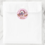 Sticker rond classique Ours de vacances (Sac)