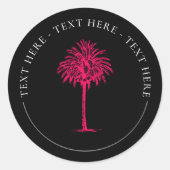 Sticker rond classique Palm Tree (Devant)