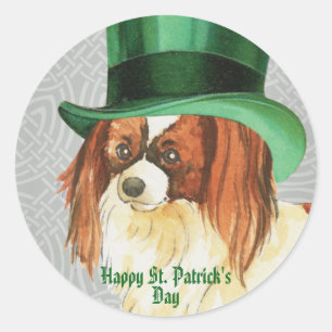 Sticker rond classique papillon de la Saint-Patric