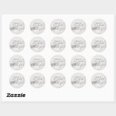 Sticker rond classique Parties scintillant de flam (Feuille)