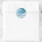 Sticker rond classique Parties scintillant de flam (Sac)