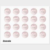 Sticker rond classique Parties scintillant de flam (Feuille)