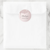Sticker rond classique Parties scintillant de flam (Sac)