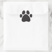Sticker rond classique/Paw pour animaux domestique (Sac)