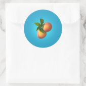 Sticker rond classique Peaches (Sac)
