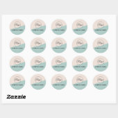 Sticker rond classique personnalisé (Feuille)