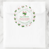 Sticker rond classique personnalisé sucre de canne (Sac)