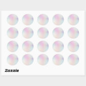 Sticker Rond Classique Pink Pastel Personnalisé (Feuille)