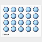 Sticker rond classique Planet Neptune (Feuille)