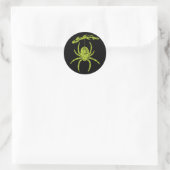Sticker rond classique Poison Green Spider (Sac)