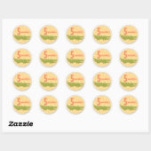 Sticker rond classique pour bébé de 5 mois (Feuille)