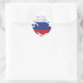 Sticker rond classique pour drapeau arraché en Rus (Sac)