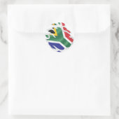 Sticker rond classique pour drapeau déchiré en Afr (Sac)