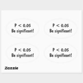 Sticker rond classique pour étudiants en statistiq (Feuille)