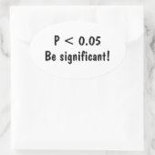 Sticker rond classique pour étudiants en statistiq (Sac)