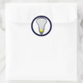 Sticker rond classique pour filles crosse (Sac)