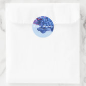 Sticker rond classique pour fumée corolée (Sac)