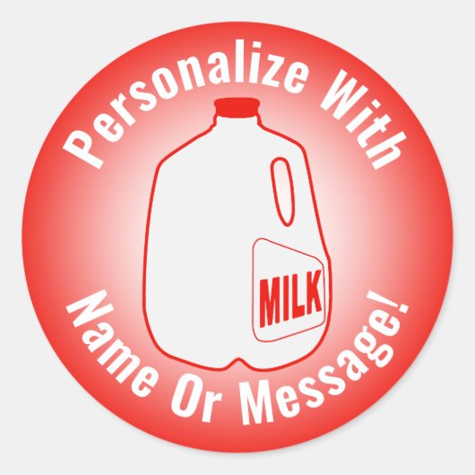 Sticker rond classique pour Jug de lait (Devant)
