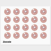 Sticker rond classique pour l'anniversaire de Donu (Feuille)