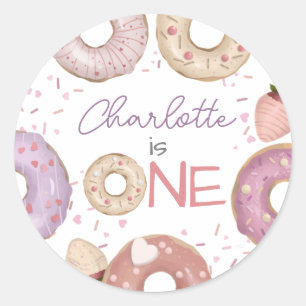 Sticker rond classique pour l'anniversaire de Donu
