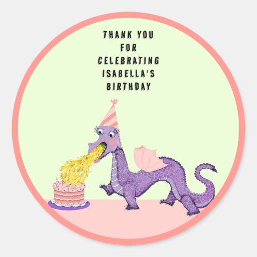 Sticker rond classique pour l'anniversaire du drag (Devant)