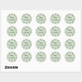Sticker rond classique pour les colibris (Feuille)