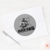 Sticker rond classique pour oiseaux MH-6 (Enveloppe)