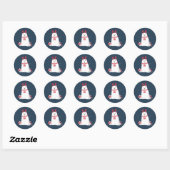 Sticker rond classique pour Ours polaire ID851 (Feuille)
