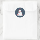 Sticker rond classique pour Ours polaire ID851 (Sac)
