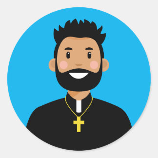 Sticker rond classique Priest