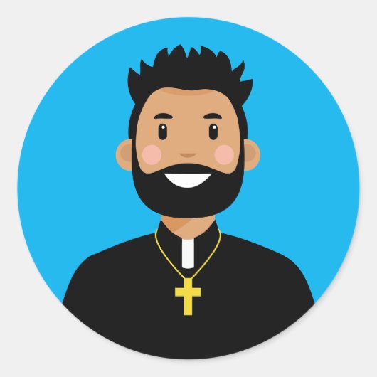 Sticker rond classique Priest (Devant)