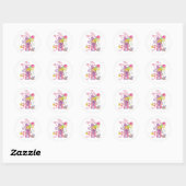 Sticker rond classique Princess 3e anniversaire (Feuille)